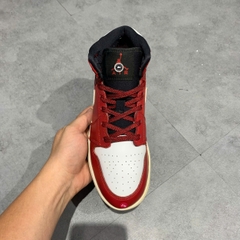 AIR JORDAN 1 RETRO MID GS 'GYM RED WHITE' 554725 605 SIZE 37.5 GIÀY 2HAND CHÍNH HÃNG PVN20732