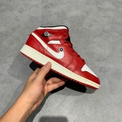 AIR JORDAN 1 RETRO MID GS 'GYM RED WHITE' 554725 605 SIZE 37.5 GIÀY 2HAND CHÍNH HÃNG PVN20732