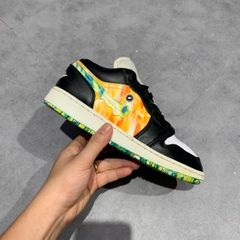 NIKE AIR JORDAN 1 LOW 'TIE DYE' GS DJ6252 038 SIZE 38.5 GIÀY 2HAND CHÍNH HÃNG PVN20723