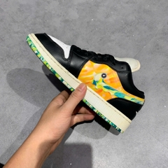 NIKE AIR JORDAN 1 LOW 'TIE DYE' GS DJ6252 038 SIZE 38.5 GIÀY 2HAND CHÍNH HÃNG PVN20723