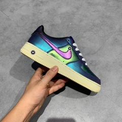 NIKE AIR FORCE 1 LOW LV8 GS 'PURPLE NEPTUNE GREEN' 849345 500 SIZE 38 GIÀY 2HAND CHÍNH HÃNG PVN20815