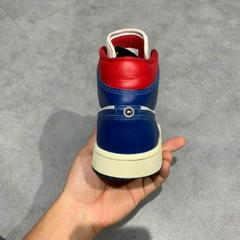 NIKE AIR JORDAN 1 MID WHITE/FRENCH BLUE/GYM RED BQ6472 146 SIZE 38.5 GIÀY 2HAND CHÍNH HÃNG PVN20802