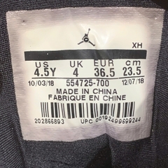 AIR JORDAN 1 MID 'UNIVERSITY GOLD BLACK' (GS) 554725-700 SIZE 36.5 GIÀY 2HAND CHÍNH HÃNG PVN20739