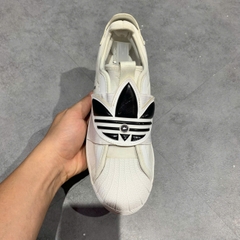 ADIDAS SUPERSTAR SLIP-ON 'TREFOIL BAND - WHITE BLACK' GZ8399 SIZE 37 1/3 GIÀY 2HAND CHÍNH HÃNG PVN20976