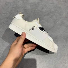 ADIDAS SUPERSTAR SLIP-ON 'TREFOIL BAND - WHITE BLACK' GZ8399 SIZE 37 1/3 GIÀY 2HAND CHÍNH HÃNG PVN20976