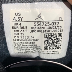AIR JORDAN 1 MID HYPER ROYAL GS 554725 077 SIZE 36.5 GIÀY 2HAND CHÍNH HÃNG PVN20809