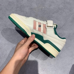 ADIDAS FORUM 84 LOW OFF WHITE COLLEGIATE GREEN GLOW PINK H01671 SIZE 39 1/3 GIÀY 2HAND CHÍNH HÃNG PVN20854
