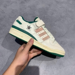 ADIDAS FORUM 84 LOW OFF WHITE COLLEGIATE GREEN GLOW PINK H01671 SIZE 39 1/3 GIÀY 2HAND CHÍNH HÃNG PVN20854