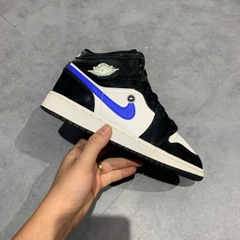 Air Jordan 1 Mid Black Racer Blue White (GS) 554725 084 SIZE 37.5 GIÀY 2HAND CHÍNH HÃNG PVN20716