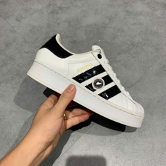 ADIDAS ORIGINALS SUPERSTAR BOLD 'CLOUD WHITE/CORE BLACK/GOLD METALLIC' FV3336 SIZE 38 GIÀY 2HAND CHÍNH HÃNG PVN20893