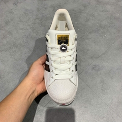 ADIDAS ORIGINALS SUPERSTAR BOLD 'CLOUD WHITE/CORE BLACK/GOLD METALLIC' FV3336 SIZE 38 GIÀY 2HAND CHÍNH HÃNG PVN20893