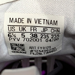 ADIDAS SUPERSTAR BOLD 'CLEAN CLASSICS COLLECTION - WHITE SHOCK PURPLE' FY0129 SIZE 38 GIÀY 2HAND CHÍNH HÃNG PVN20948