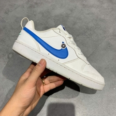 Nike Court Borough Low 2 GS 'White Photo Blue' BQ5448 123 SIZE 37.5 GIÀY 2HAND CHÍNH HÃNG PVN20943