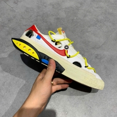 NIKE BLAZER LOW OFF-WHITE WHITE UNIVERSITY RED DH7863-100 SIZE 43 GIÀY 2HAND CHÍNH HÃNG PVN20628