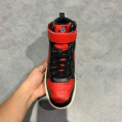 NIKE COURT BOROUGH MID 2 BLACK UNIVERSITY RED GS CD7782 003 SIZE 39 GIÀY 2HAND CHÍNH HÃNG PVN20572