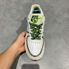 Nike Air Force 1 '07 Worldwide White Blue Fury Volt CK7213 100 SIZE 40.5 GIÀY 2HAND CHÍNH HÃNG PVN20624