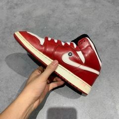 AIR JORDAN 1 MID 'GYM RED BLACK WHITE' 554725 605 SIZE 40 GIÀY 2HAND CHÍNH HÃNG PVN20616