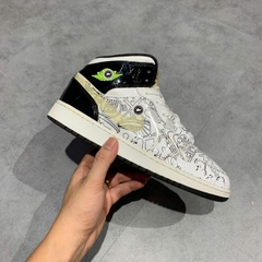 AIR JORDAN 1 MID SE 'DIY' (GS) DC4099 100 SIZE 39 GIÀY 2HAND CHÍNH HÃNG PVN21869