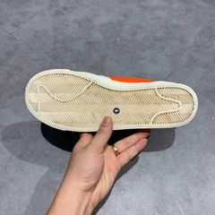 NIKE BLAZER LOW '77 JUMBO WHITE DARK SAPPHIRE BLUE SAFETY ORANGE DV9122 181 SIZE 41 GIÀY 2HAND CHÍNH HÃNG PVN21567