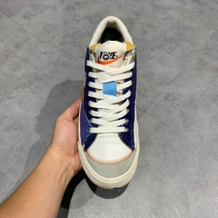 NIKE BLAZER LOW '77 JUMBO WHITE DARK SAPPHIRE BLUE SAFETY ORANGE DV9122 181 SIZE 41 GIÀY 2HAND CHÍNH HÃNG PVN21567