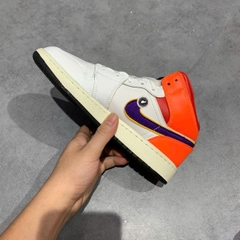 SIAir Jordan 1 Mid Alternate Multi-Color (GS) White Court Purple Spirit Teal 554725 128 SIZE 37.5 GIÀY 2HAND CHÍNH HÃNG PVN22154