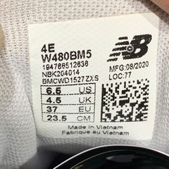 NEW BALANCE 480 'WHITE SILVER BLACK' W480BM5 SIZE 37 GIÀY 2HAND CHÍNH HÃNG PVN22071