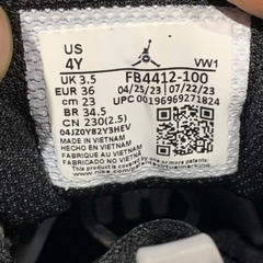 Jordan Nu Retro 1 Low White Black (GS) - FB4412 100 - Size 36 - GIÀY 2HAND CHÍNH HÃNG 23048