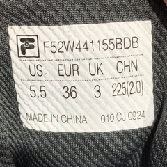 🔥 FILA Fern Sneakers 'Black Grey' – SIZE 36 2/3 – PVN22974 – CHÍNH HÃNG