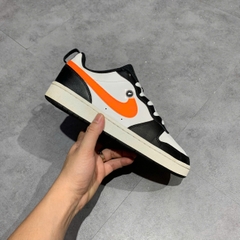🔥 NIKE COURT BOROUGH LOW 2 “WHITE BLACK ORANGE” BQ5448-115 – SIZE 40 – PVN24705 – CHÍNH HÃNG