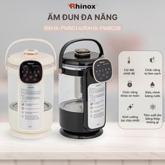 Bình đun đa năng Rhinox 2L điều chỉnh nhiệt độ chuyên pha sữa, trà, cafe - khóa an toàn cho bé