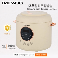 Nồi cơm điện đa chức năng 1L Daewoo DWRC-210MW công suất 400W, bảo hành 12 tháng