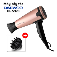 Máy sấy tóc Daewoo QL-5923 loại đại, công suất 1800W, sấy khô và lạnh, hạn chế tổn hại tóc, kèm 2 đầu sấy, bảo hành 12 tháng