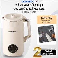[Urbox] Máy Làm Sữa Hạt Daewoo 1.2L, tặng Cẩm Nang 50 Công Thức - Máy Xay Nấu Đa Năng BH 2 năm