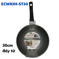 Chảo đá sâu lòng bếp từ cao cấp 30cm Ecoramic ECWKIH-ST30