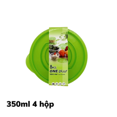 Bộ 4 Hộp nhựa cao cấp Oneplus 350ml dùng đựng thực phẩm TP303 Made in Korea