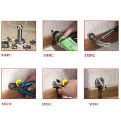 Hít cửa chặn cửa nam châm inox 304 lực hút cực mạnh chốt chặn chống va đập bảo vệ cửa gỗ