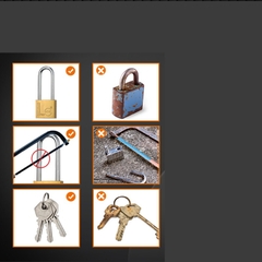 Ổ KHÓA THÂN VUÔNG HEHE (THÉP, MẠ VÀNG, 3 CHÌA)