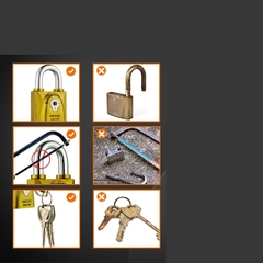 Ổ KHÓA THÂN RỘNG MINDY (HỢP KIM, MÀU RÊU)