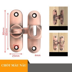 Chốt khóa cửa lùa, khóa cửa trượt đa năng 90°180°, chốt vặn đa năng