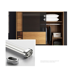 Bát treo thanh nhôm oval bát đỡ thanh treo quần áo