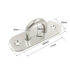 Móc cố định hình chữ U bằng thép không gỉ móc treo vật nặng treo đèn trần chân quạt trần treo bao cát