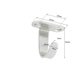 Móc cố định hình chữ U bằng thép không gỉ móc treo vật nặng treo đèn trần chân quạt trần treo bao cát