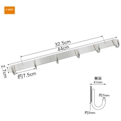 Móc treo tường inox móc treo quần áo gắn tường móc treo đồ inox từ 6 đến 10 móc