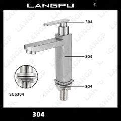 VÒI LABABO ( VUÔNG ) LẠNH INOX