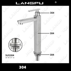 VÒI LABABO ( VUÔNG DÀI ) LẠNH INOX