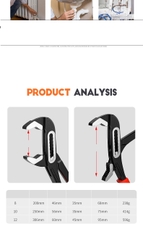 Kìm mỏ quạ đa năng kềm mỏ quạ 10" 12" lắp đặt ống nước