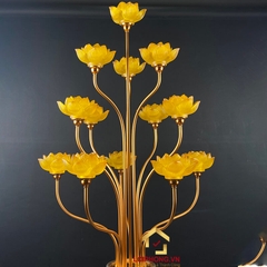 Đèn Thờ Hoa Sen Bình Lưu Ly 13 bông cao 126cm