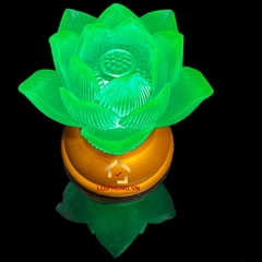 Đèn Thờ Thất Phật Dược Sư tích điện bông sen nở