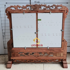 Khung ảnh thờ đôi bằng gỗ hương kích thước ảnh 20x30 cm