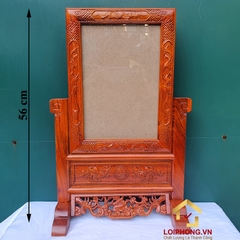 Khung ảnh thờ gỗ hương hoa văn tinh xảo kích thước ảnh 20x30 cm